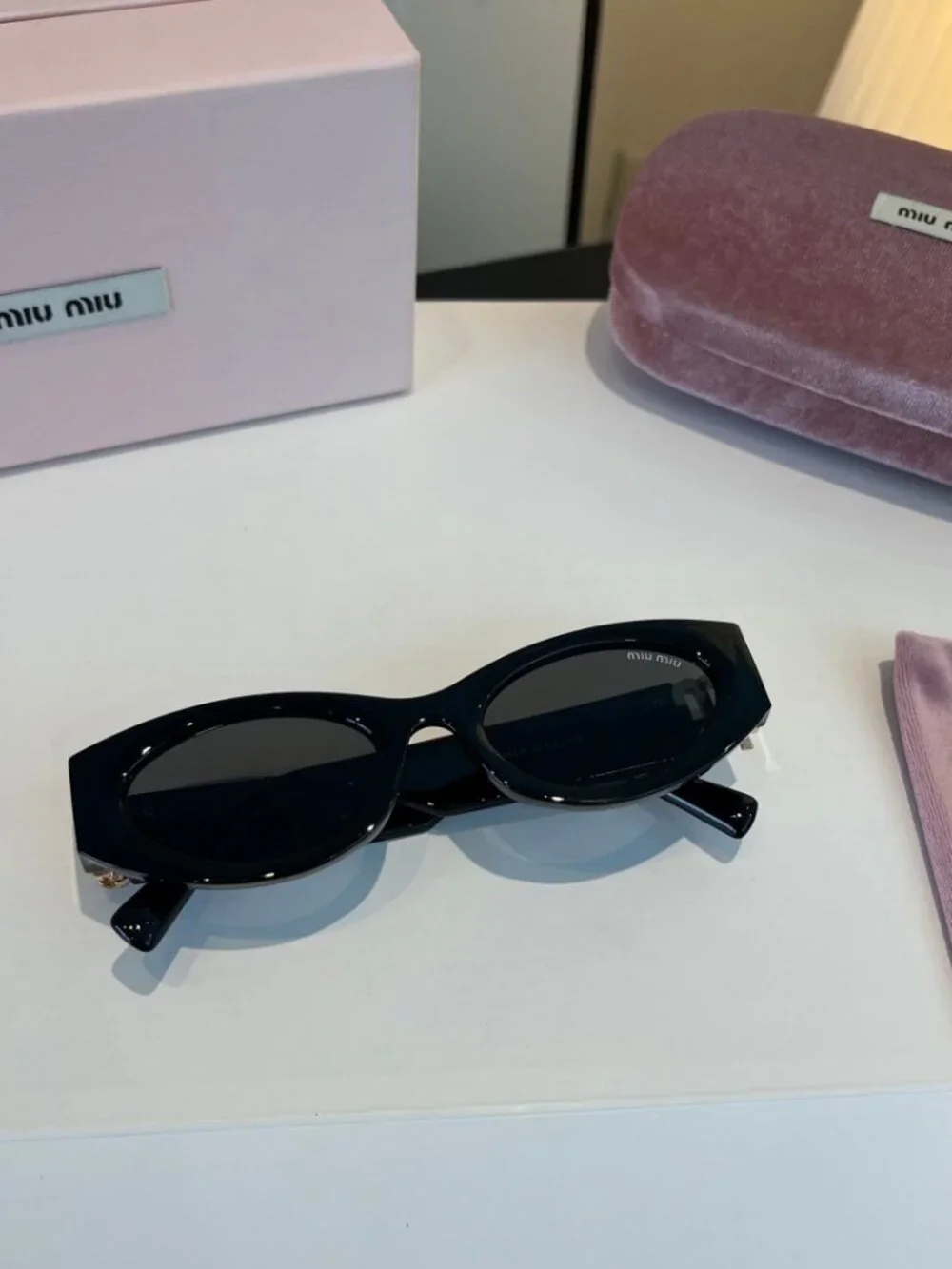 Miu Miu Black-Frame Cat-Eye Sunglasses